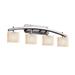 Justice Design Group Fusion 35 Inch 4 Light Bath Vanity Light - FSN-8594-55-MROR-MBLK-LED4-2800