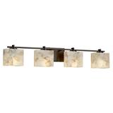 Justice Design Group Alabaster Rocks! 35 Inch 4 Light Bath Vanity Light - ALR-8444-55-NCKL