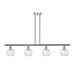 Innovations Lighting Bruno Marashlian Small Deco Swirl 46 Inch 4 Light Linear Suspension Light - 516-4I-SN-G1213-6