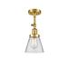 Innovations Lighting Bruno Marashlian Small Cone 6 Inch 1 Light Semi Flush Mount - 201F-SG-G63