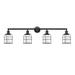 Innovations Lighting Bruno Marashlian Small Bell Cage 42 Inch 4 Light Bath Vanity Light - 215-BK-G53-CE