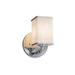 Justice Design Group Textile 9 Inch Wall Sconce - FAB-8461-15-WHTE-DBRZ-LED1-700