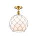 Innovations Lighting Bruno Marashlian Large Farmhouse Rope 10 Inch 1 Light Semi Flush Mount - 516-1C-WPC-G121-10RB-LED