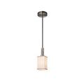 Justice Design Group Textile 4 Inch Mini Pendant - FAB-8445-15-WHTE-DBRZ-LED1-700