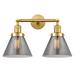 Innovations Lighting Bruno Marashlian Large Cone 18 Inch 2 Light Bath Vanity Light - 208-SG-G43-LED