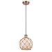 Innovations Lighting Bruno Marashlian Farmhouse Rope 8 Inch Mini Pendant - 516-1P-BAB-G121-8RW