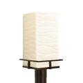 Justice Design Group Porcelina - Avalon 17 Inch Tall 1 Light LED Outdoor Post Lamp - PNA-7563W-WAVE-MBLK