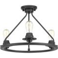 Progress Lighting Debut 19 Inch 3 Light Semi Flush Mount - P350036-009