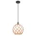 Innovations Lighting Bruno Marashlian Large Farmhouse Rope 10 Inch Mini Pendant - 516-1S-SG-G122-10RB