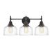 Innovations Lighting Bruno Marashlian Caden 26 Inch 3 Light Bath Vanity Light - 447-3W-BK-G72-LED