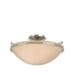 Hubbardton Forge Plain 17 Inch 3 Light Semi Flush Mount - 124304-1055