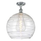 Innovations Lighting Bruno Marashlian Deco Swirl 13 Inch 1 Light Semi Flush Mount - 516-1C-BK-G1213-14