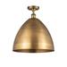 Innovations Lighting Bruno Marashlian Ballston Dome 16 Inch 1 Light Semi Flush Mount - 516-1C-SN-GBD-161-LED