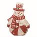 Transpac Resin White Christmas Light Up Peppermint Snowman