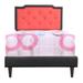 LYKE Home Delran Black/Red Twill Twin Bed