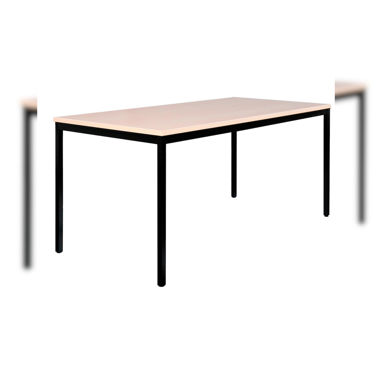 Besprechungstisch, 750 x 1200 x 800 mm, tiefschwarz/ahorn Image