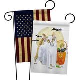 Breeze Decor Ghost Cat 2-Sided Polyester 18.5 x 13 in. Garden Flag in Gray | 18.5 H x 13 W in | Wayfair BD-HO-GP-112097-IP-BOAA-D-US20-WA