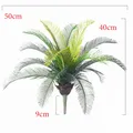 Plantes artificielles Cycas palmier plante tropicale en plastique faux cuir chevelu d'arbre