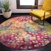 Pink/Yellow 36 x 0.29 in Indoor Area Rug - Ivy Bronx Vansickle Abstract Fuchsia/Gold Area Rug | 36 W x 0.29 D in | Wayfair