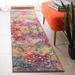 Pink/Yellow 26 x 0.29 in Indoor Area Rug - Ivy Bronx Vansickle Abstract Fuchsia/Gold Area Rug | 26 W x 0.29 D in | Wayfair