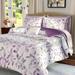 Red Barrel Studio® Skiles Purple/White Microfiber Reversible Traditional Comforter Set w/ Cotton Bed Sheets Polyester/Polyfill/Microfiber | Wayfair