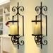 Fleur De Lis Living Tall Iron Wall Sconce Iron in Black | 20.6 H x 6.2 W x 5.5 D in | Wayfair RDBS9074 34280697