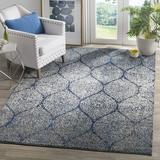 Blue/Gray 79 x 0.37 in Area Rug - Mistana™ Christa Damask Navy Blue/Silver Area Rug, Polypropylene | 79 W x 0.37 D in | Wayfair