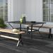 Lark Manor™ Alphild Metal Dining Table Metal in Black | 28 H x 60 W x 38 D in | Outdoor Dining | Wayfair F78B2BA9D3B64DF1B12B036528C53F4C
