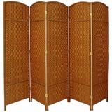 Winston Porter Broch Bamboo/Rattan Folding Room Divider Wood in Brown | 71 H x 97.5 W x 0.75 D in | Wayfair 0F4E0BEF32D24ACA8BD5A1A620F62899