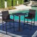 Orren Ellis Eaton 3 Piece Bar Height Outdoor Dining Set Wicker/Rattan in Brown | 40 H x 26 W x 26 D in | Wayfair ORNE8731 44337420