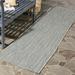 Blue 27 x 0.25 in Area Rug - Wade Logan® Arneshia Power Loom Gray/Navy Indoor/Outdoor Rug | 27 W x 0.25 D in | Wayfair