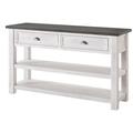 Lark Manor™ Holliman 50" Solid Wood Console Table Wood in Gray/White | 30 H x 50 W x 16 D in | Wayfair 54017D67853E425F82389A966743AE59