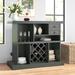 Red Barrel Studio® Gelindon Bar w/ Wine Storage Wood in Black/Brown/Green | 45 H x 24 D in | Wayfair 33EF73CE1A564316ABAC0F5DD304C4DB