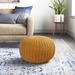 Mistana™ Grimes 20" Wide Round Pouf Cotton in Yellow | 14 H x 20 W x 20 D in | Wayfair Ottomans MTNA2948 40469095