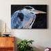 Highland Dunes Great Heron I - Wrapped Canvas Print Canvas, Solid Wood in Black/Blue | 12 H x 8 W x 1 D in | Wayfair