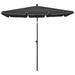 VidaXL Outdoor Umbrella Height Adjustable Parasol Patio Garden Sunshade Steel Metal in Gray | 55.12 W x 82.68 D in | Wayfair 315545