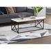 Brayden Studio® Haggerton Frame Coffee Table Wood/Metal in Black | 17 H x 44 W x 22 D in | Wayfair BDA8B046D99942AB80097CDA2C328544