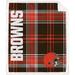 Cleveland Browns Team 50'' x 60'' Plaid Ultra Fleece Sherpa Throw Blanket