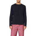 Tommy Hilfiger Men's CN LS Pant Woven Set Print Pajama, Desert Sky/Deck Stripe Vertical, M