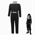 Jiumaocleu My Hero Academia Aizawa Shota Cosplay Costume Mens Onesies Full Zip Up Jumpsuit with Bib and Belt Halloween Costume Adult Fancy Dress Adult (Black