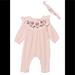 Jessica Simpson Matching Sets | Jessica Simpson Embroidered Jumpsuit & Headband | Color: Pink/Red | Size: 24mb