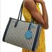 Kate Spade Bags | Kate Spade Market Striped Blue Tote Medium Bag | Color: Blue/White | Size: Os