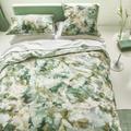 Housse de couette imprimée en percale de coton vert 200x200