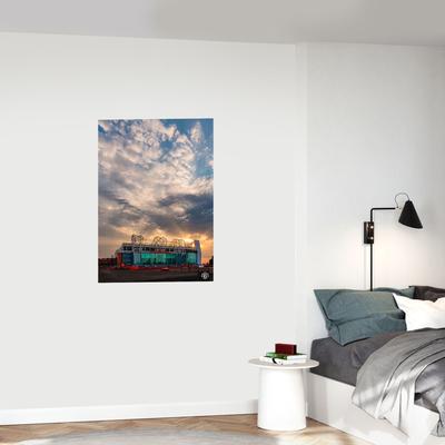 Manchester United Old Trafford Sunset Print – A2 Image