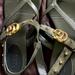 Gucci Shoes | Authentic Gucci Leather Suede Sandals Logo Sandals | Color: Green | Size: 9