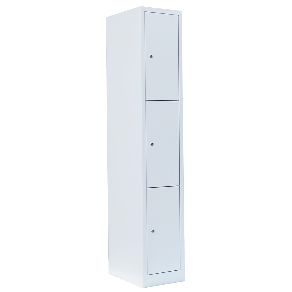 Lüllmann® Schließfachschrank, 1 Abteil, 3 Fächer, 1800 x 315 x 500 mm, signalweiß Image