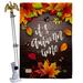 Ornament Collection Thanksgiving 2-Sided Polyester 40 x 28 in. Flag Set in Black/Green/Orange | 40 H x 28 W in | Wayfair