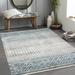 Gray 111 x 0.12 in Area Rug - The Twillery Co.® Swampscott Moroccan Aqua/Grey Area Rug Polyester | 111 W x 0.12 D in | Wayfair