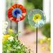 Wind & Weather 8" Handcrafted Blown Glass Flower w/ Metal Garden Stake Glass | 33.07 H x 7.87 W x 7.87 D in | Wayfair YD6776RED