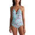 ESPRIT Women's BILGOLA Beach pad.Halterneck Swimsuit One Piece,Blue 470, 10 UK